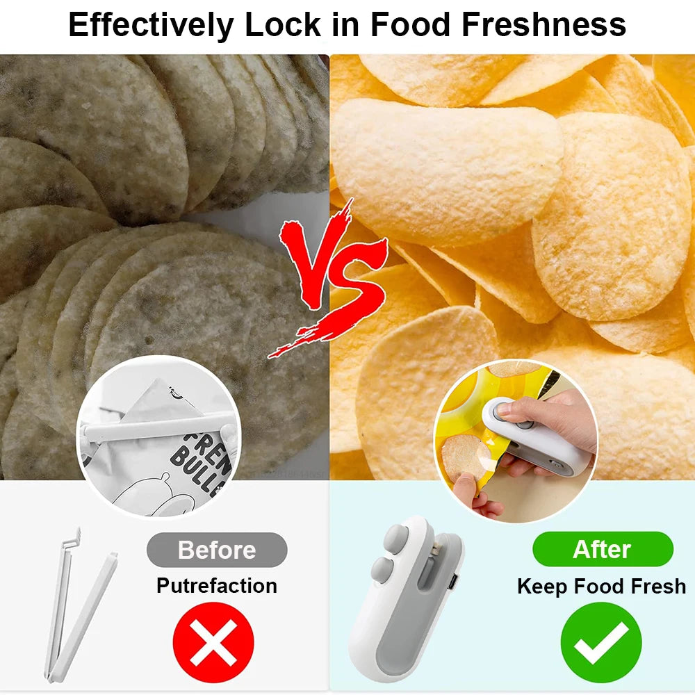 SealPro™ – Mini Seladora de Embalagens Portátil